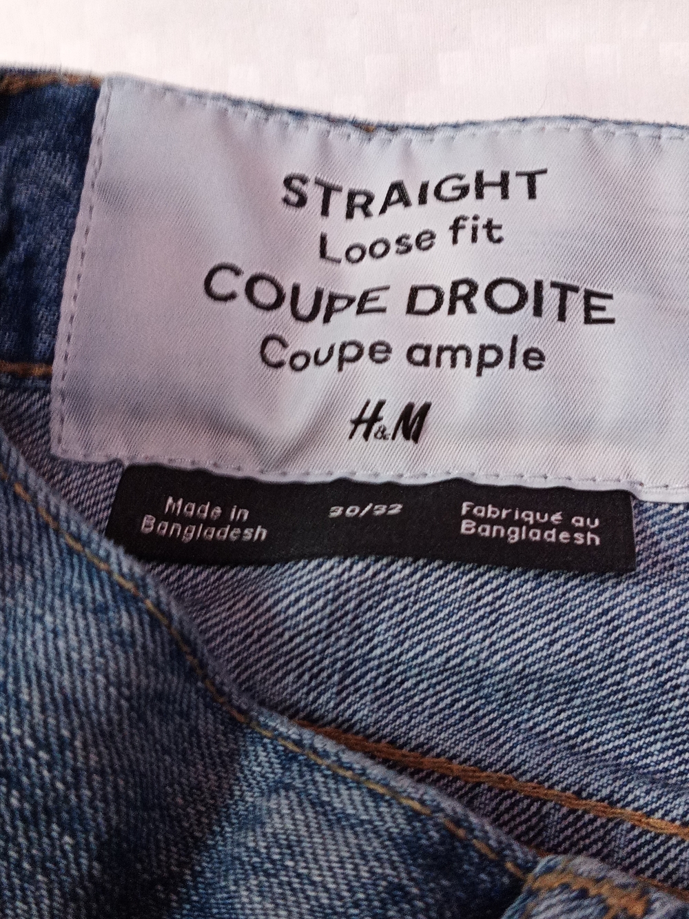 H&M Men's Straight Loose-Fit Jeans in Light Blue